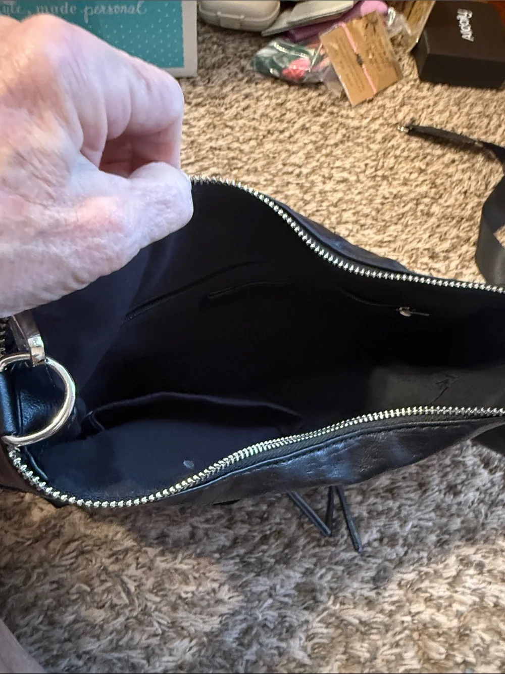 Black hobo bag